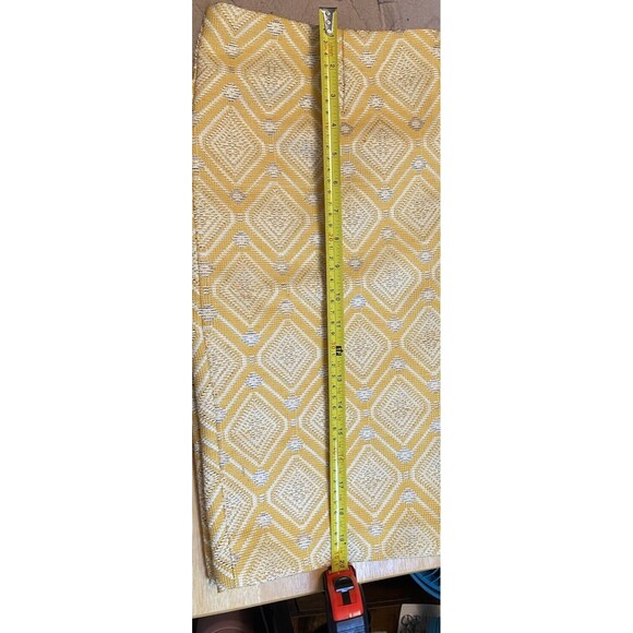 Amanda Chelsea Womens SZ 14 A-Line Skirt NWT Yellow Chevron Brocade Career Zips - Picture 11 of 11